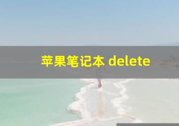 苹果笔记本 delete